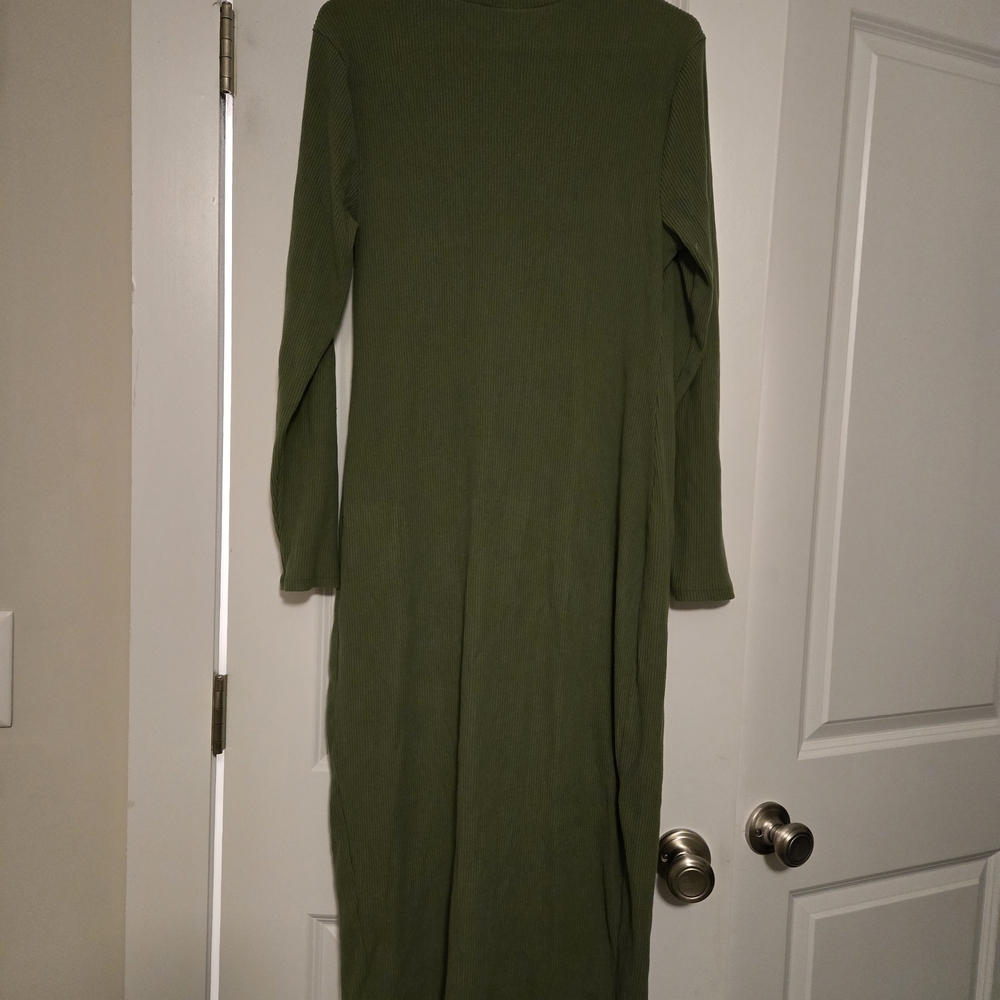 Isabel Maternity by Ingrid & Isabel Long Sleeve Dress in Olive